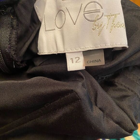 Love by Theia Floral Corset Princess Dress Size 12 - Picture 8 of 8